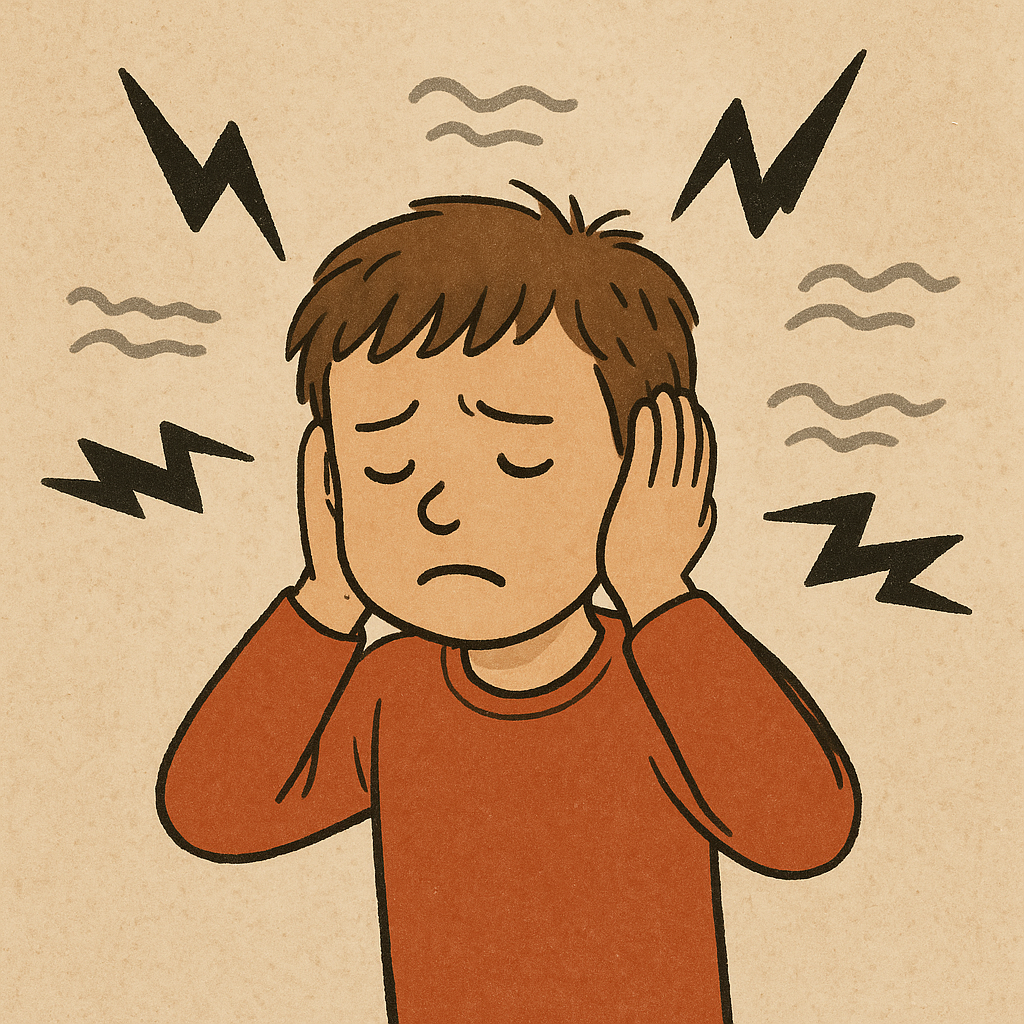 Auditory processing disorder ear concept illustration