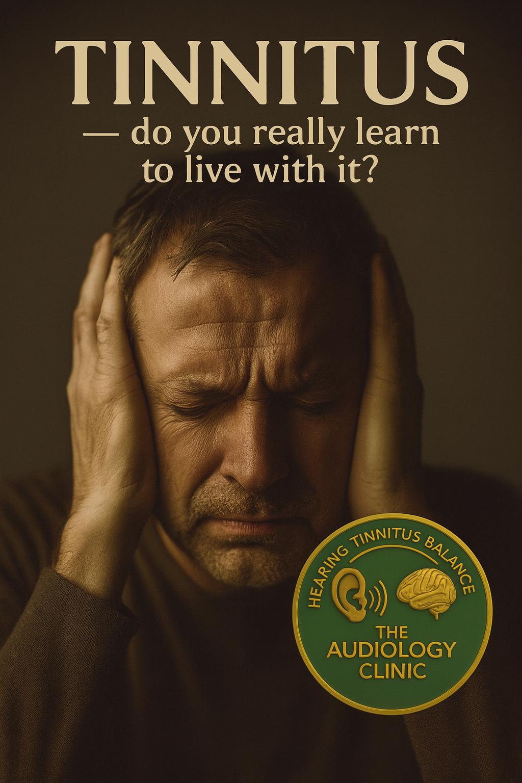 Tinnitus concept showing ringing in the ear